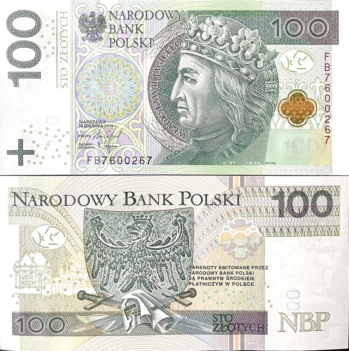 Poland 100 Zlotych 2018 P 186 b UNC