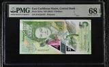East Caribbean 5 Dollars ND 2021 P 55Aa Polymer Superb Gem UNC PMG 68 EPQ