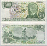 Argentina 500 Pesos ND 1982 P 303 c UNC