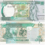 Malta 10 Liri L. 1967 (1994) Low 3 Digit P 47 a UNC ,7th June 1919 Monument TDLR