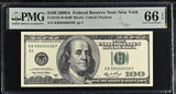 United States 100 Dollars USA 2006A P 528 B New York Gem UNC PMG 66 EPQ