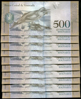 Venezuela 500 Bolivares 2017 P 94 UNC Lot 20 Pcs 1/5 Bundle Amazon River dolphin