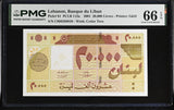 Lebanon 20000 Livres 2001 P 81 Gem UNC PMG 66 EPQ
