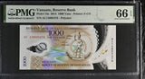 Vanuatu 1000 Vatu 2014 P 13 a Polymer Gem UNC PMG 66 EPQ