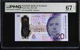 Scotland 20 Pounds 2019 Polymer P 132 a Superb Gem UNC PMG 67 EPQ