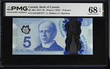 Canada 5 Dollars 2013 P 106 d Polymer Wilkins Macklem Superb Gem UNC PMG 68 EPQ