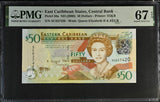 East Caribbean 50 Dollars ND 2008 P 50 a Superb Gem UNC PMG 67 EPQ