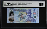 Brunei 1 Brunei Dollar 2024 P 41 a Polymer Gem UNC PMG 66 EPQ