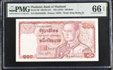 Thailand 100 Baht ND 1978 P 89 Sign 63 Gem UNC PMG 66 EPQ