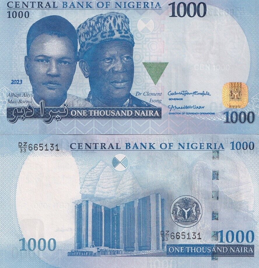 Nigeria SET 4 x Lot 5 Sets 20 UNC 100 200 500 1000 Naira 2023 2024 P 41 47 48 49