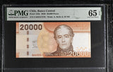 Chile 20000 Pesos 2020 P 165 k Gem UNC PMG 65 EPQ