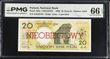 Poland 20 Zlotych 1990 P 168 a Cancelled Gem UNC PMG 66 EPQ