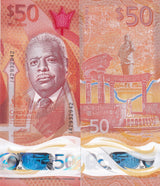 Barbados 50 Dollars 2024 Polymer P 84 UNC Independence Square, Bridgetown