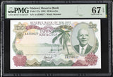 Malawi 20 Kwacha 1983 P 17 a Superb Gem UNC PMG 67 EPQ TOP POP