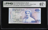 New Zealand 10 Dollars ND 1992-1997 P 178 a AA Prefix Superb Gem UNC PMG 67 EPQ