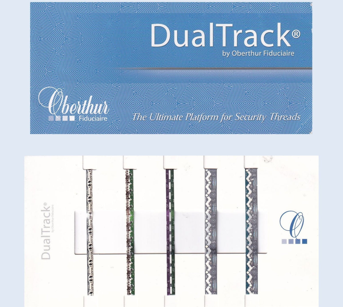 TEST NOTE Oberthur Fiduciaire, DualTrack, Thread Demo set 5, With folder