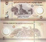 UAE United Arab Emirates 5 Dirhams 2022 P 36 Polymer UNC