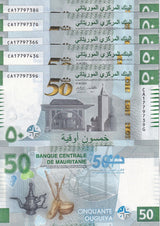 Mauritania 50 Ouguiya 2023 Commemorative Series C P 28 UNC LOT 5 PCS