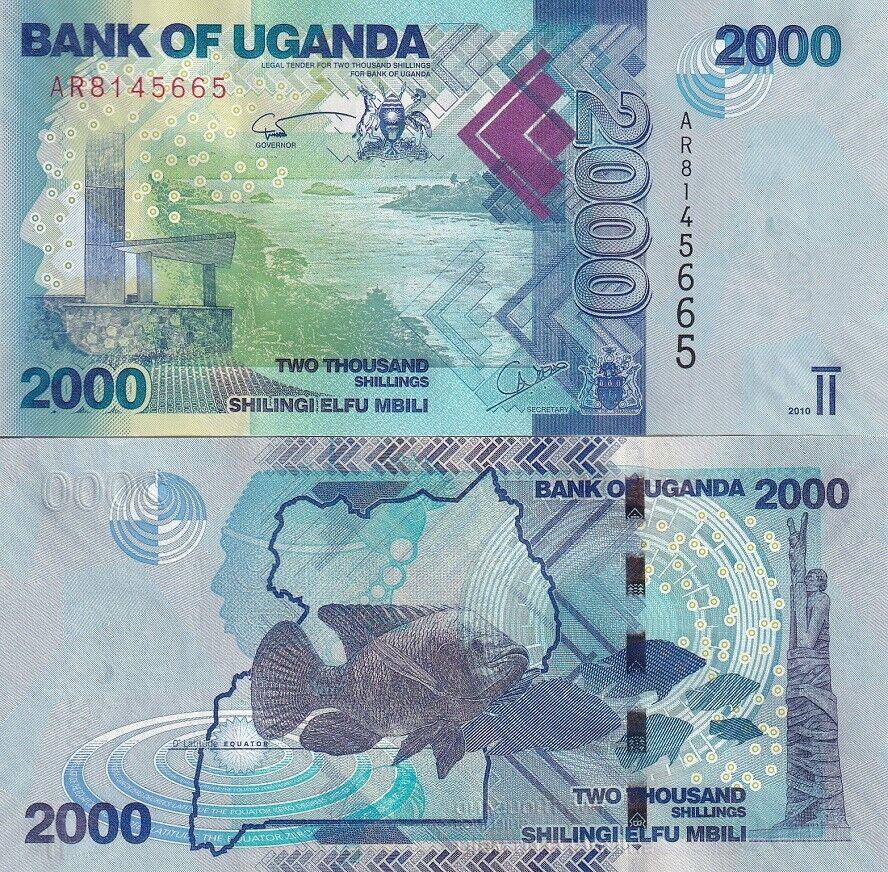 Uganda 2000 Shillings 2010 P 50 UNC