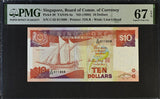 Singapore 10 Dollars ND 1988 P 20 Superb Gem UNC PMG 67 EPQ