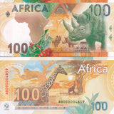 Russia Test Note GOZNAK SET 3 UNC Africa Rhino Lion Big Elephant