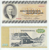 Faeroe Islands 100 Kronur 1994 P 21 f UNC