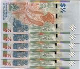 Bahamas 1/2 Dollar 2019 P 76Aa UNC LOT 5 PCS