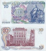 Sweden 10 Kronor 1968 P 56 AUnc