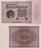 GERMANY Reichsbank 100000 Mark 1923 P 83 c AUnc