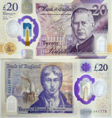 GREAT BRITAIN 20 Pounds 2023 ND 2024 P 400 NEW King Charles III Polymer UNC