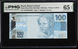Brazil 100 Reais 2010 ND 2023 P 257 g Gem UNC PMG 65 EPQ