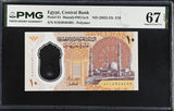Egypt 10 Pounds 2023 Polymer P 81 Superb Gem UNC PMG 67 EPQ