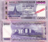 Bangladesh set 3 UNC 20 50 1000 Taka 2025 P 77 78 82 SPECIMEN