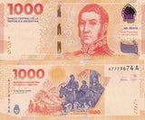 Argentina 1000 Pesos 2023 Commemorative Crossing of the Andes P 367 UNC