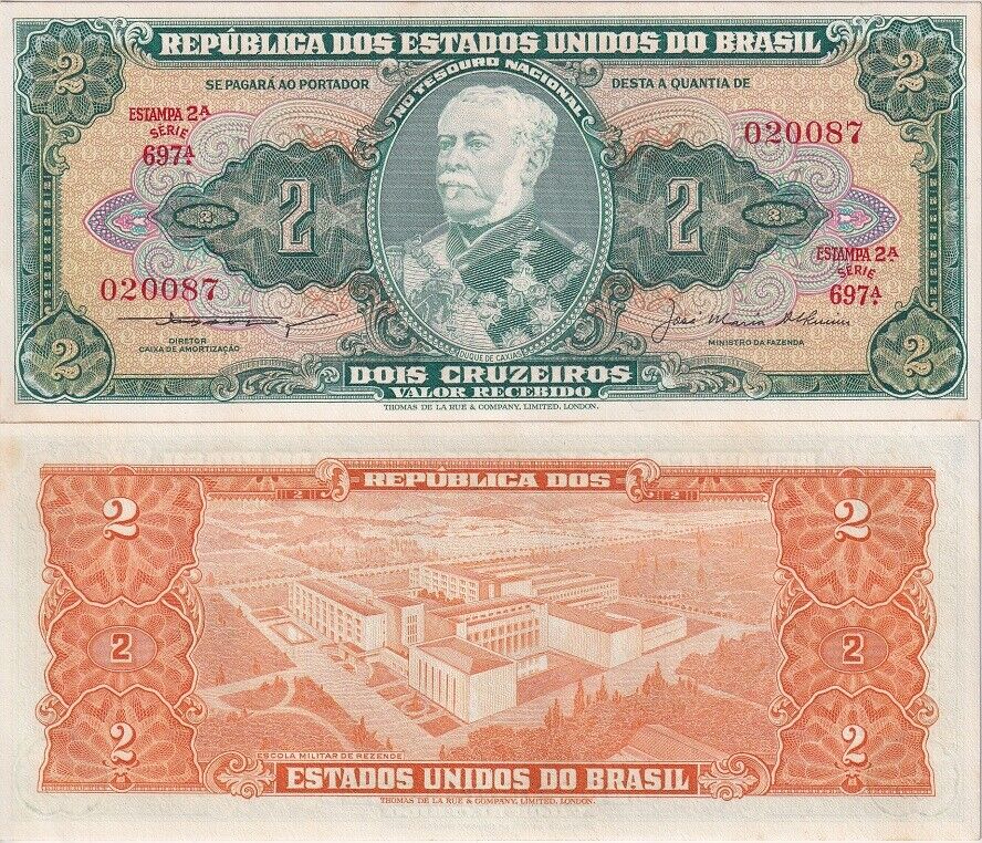 Brazil 2 CRUZEIROS 1956 P 157Ab AUnc
