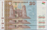 Tajikistan 20 Somoni 2018 P 25 UNC LOT 3 PCS