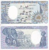Congo Republic 1000 Francs 1987 P 10 a AUnc