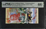 East Caribbean 50 Dollars ND 2024 Polymer Comm. P NEW Gem UNC PMG 66 EPQ