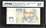 Slovakia 500 Korun 2000 P 38 Commemorative Superb Gem UNC PMG 67 EPQ