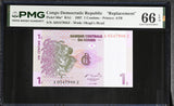 Congo 1 Centime 1997 P 80 a* Replacement Gem UNC PMG 66 EPQ TOP POP