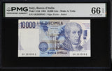 Italy 10000 Lire 1984 P 112 d Fazio Amici Gem UNC PMG 66 EPQ