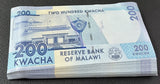 Malawi 200 Kwacha 2021 P 65A UNC LOT 50 PCS