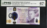 GREAT BRITAIN 20 Pounds 2023 ND 2024 P 400 a Polymer Superb Gem UNC PMG 67 EPQ