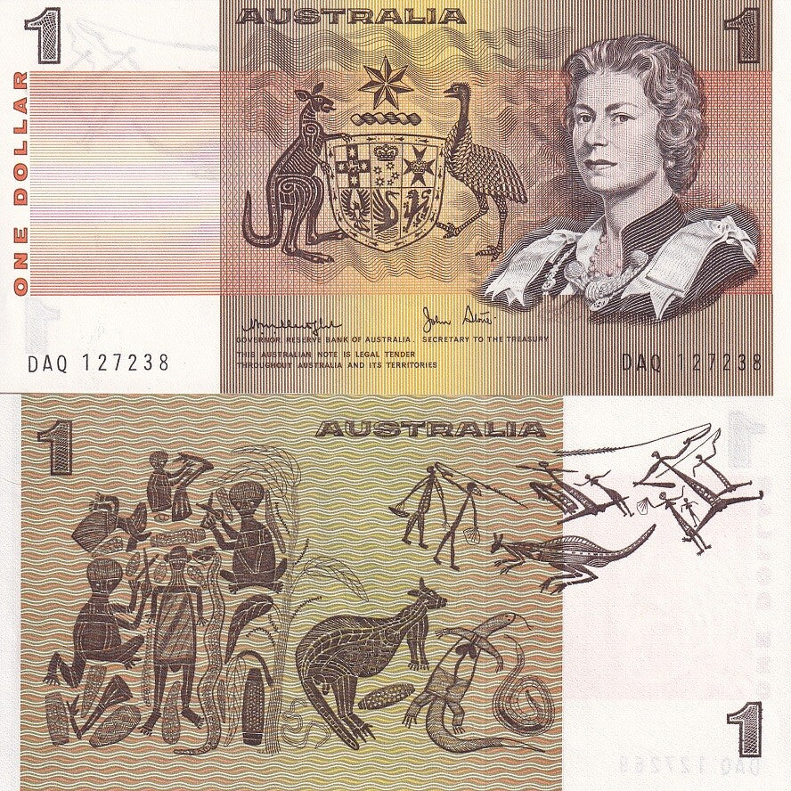 Australia 1 Dollar 1983 P 42 c Knight & Stone QEII UNC