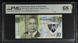 Botswana 10 Pula 2020 P 36Aa Polymer Superb Gem UNC PMG 68 EPQ