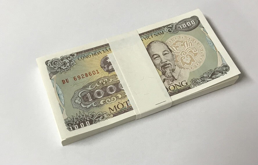 Vietnam 1000 Dong 1988 P 106 UNC LOT 100 PCS 1 BUNDLE Elephant, Ho Chi Minh