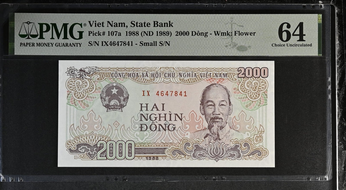 Vietnam 2000 Dong 1988 ND 1989 P 107 a Choice UNC PMG 64