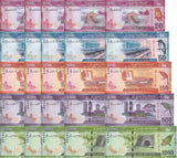 Sri Lanka Set 5 x 5 Sets = 25 UNC 20 50 100 500 1000 Rupees 2022-2024