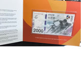South Korea 2000 Won ND 2018 P 58 UNC Olympic Winter Games With Folder