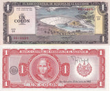 El Salvador 1 Colon 1982/1982 P 133Aa AUnc , Cerron Grande hydroelectric dam